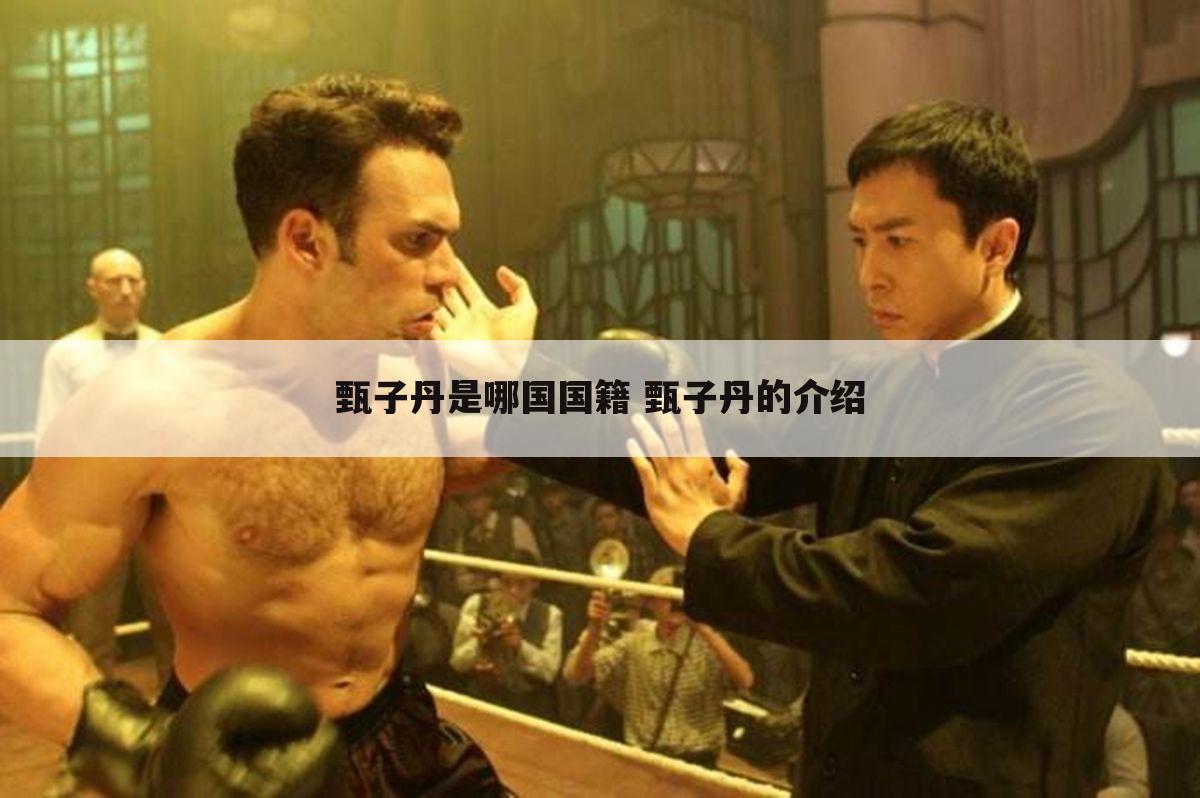 甄子丹是哪国国籍 甄子丹的介绍