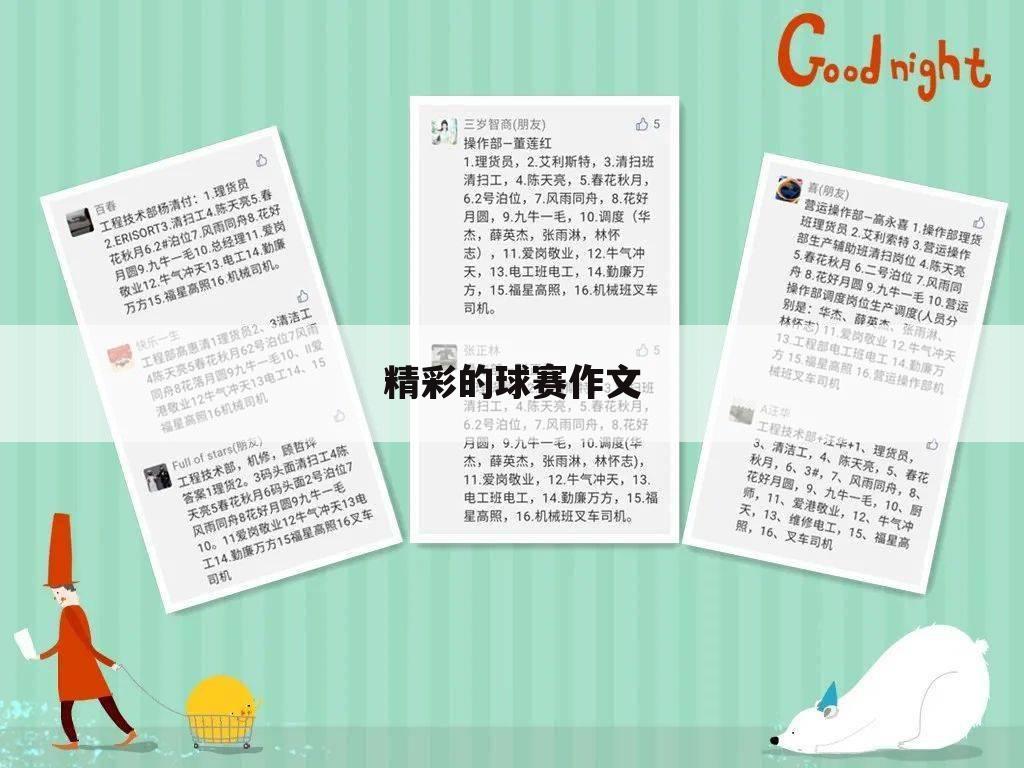 精彩的球赛作文