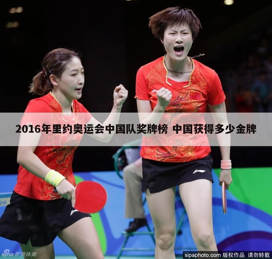 2016年里约奥运会中国队奖牌榜 中国获得多少金牌