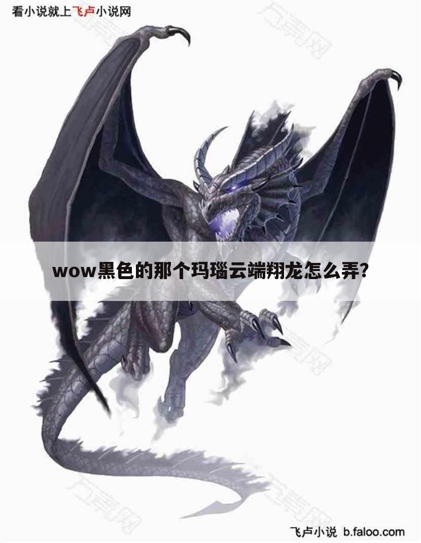 wow黑色的那个玛瑙云端翔龙怎么弄?