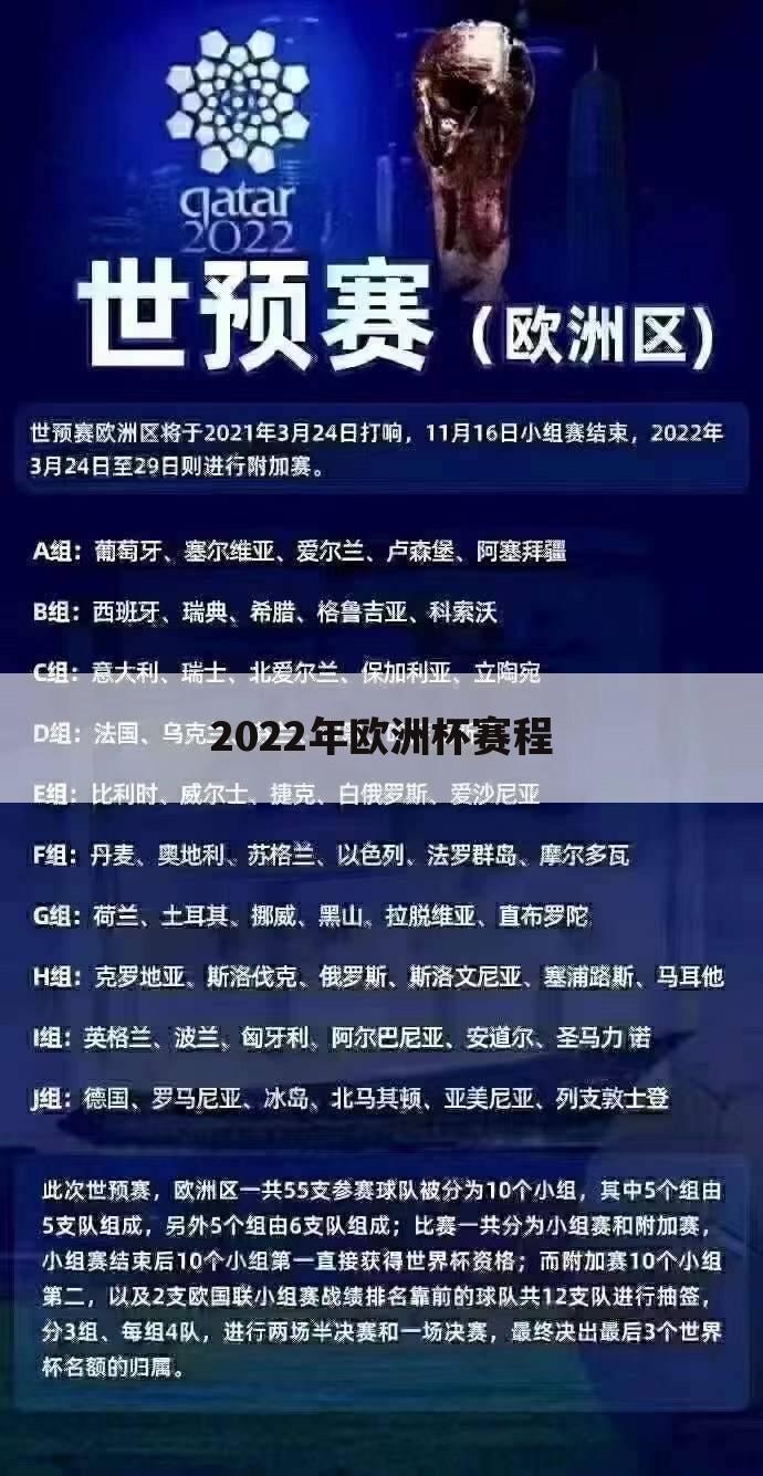 2022年欧洲杯赛程