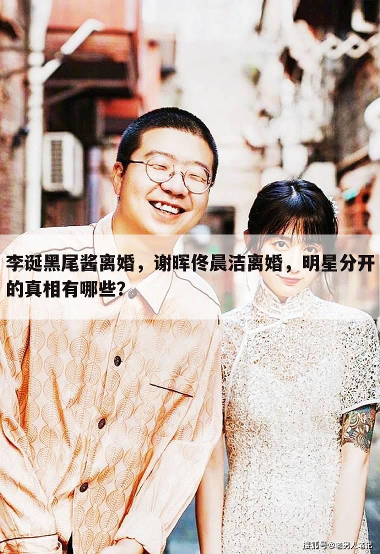 李诞黑尾酱离婚,谢晖佟晨洁离婚,明星分开的真相有哪些?