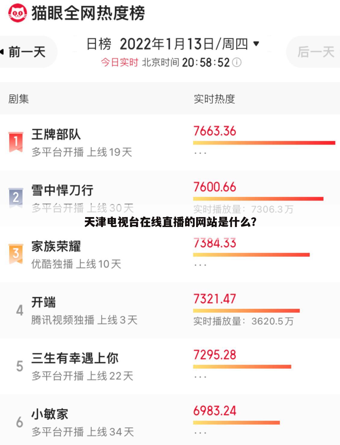 天津电视台在线直播的网站是什么?