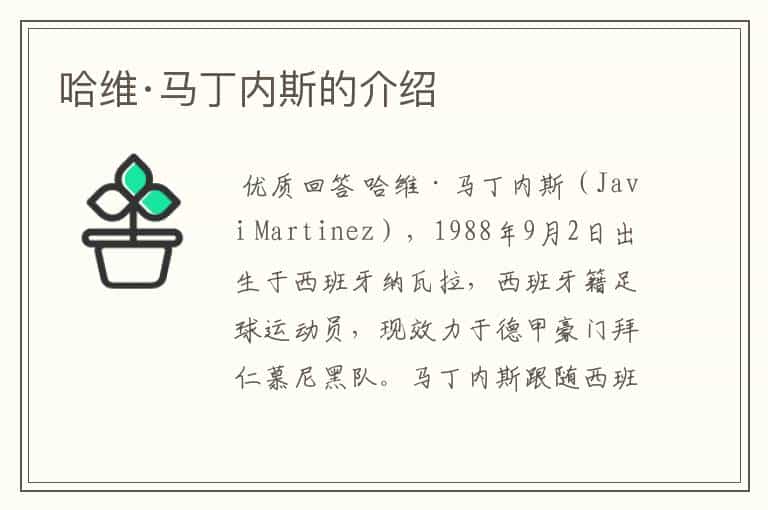 哈维·马丁内斯的介绍