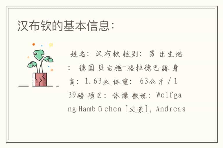 汉布钦的基本信息: