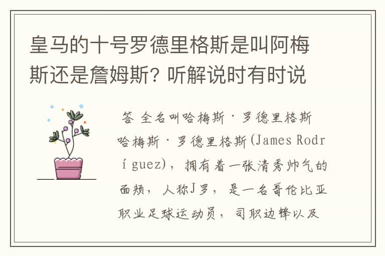 皇马的十号罗德里格斯是叫阿梅斯还是詹姆斯? 听解说时有时说是阿梅斯有时说是詹姆斯