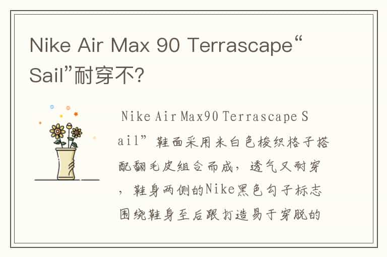 Nike Air Max 90 Terrascape“Sail”耐穿不?