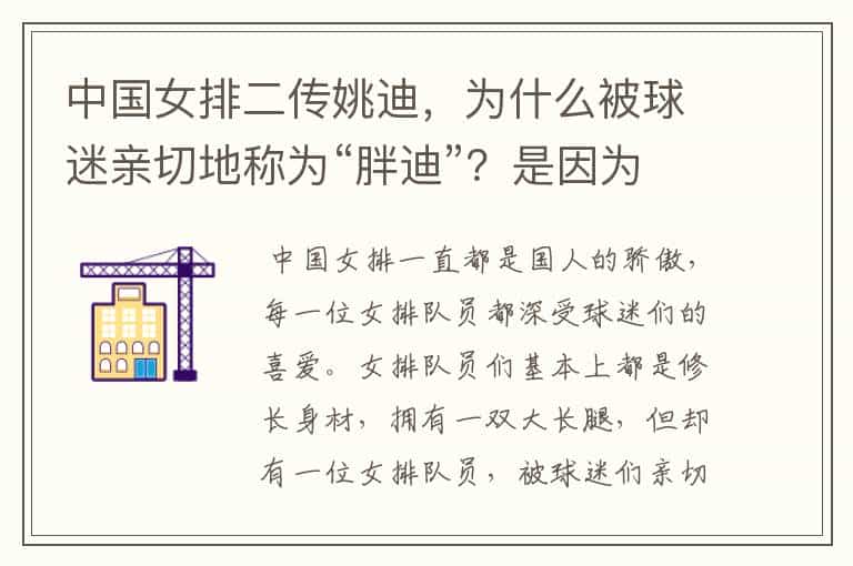 中国女排二传姚迪,为什么被球迷亲切地称为“胖迪”?是因为她胖吗?