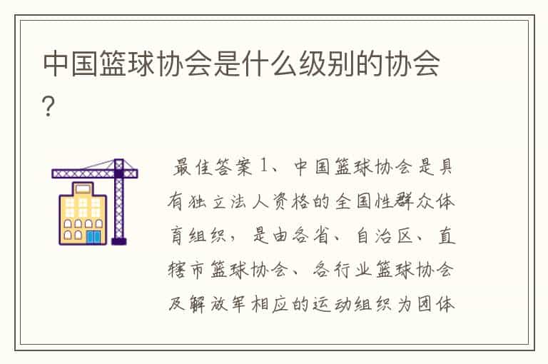 中国篮球协会是什么级别的协会?