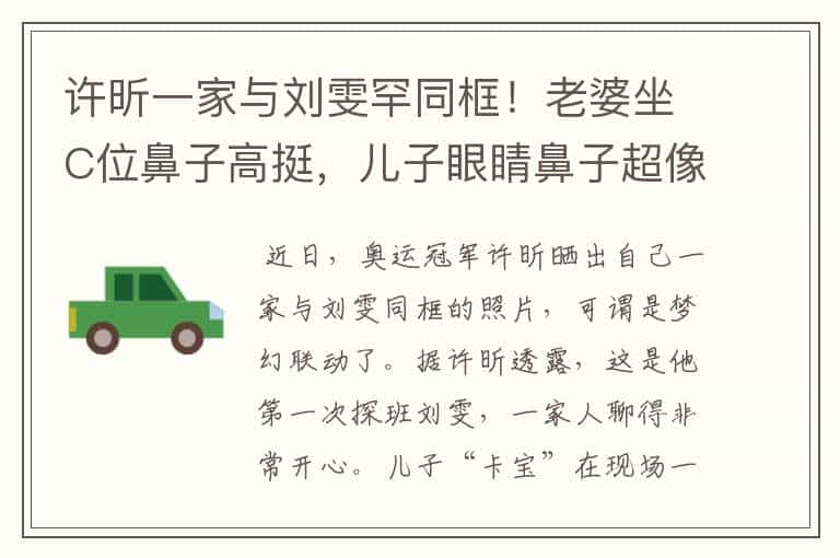 许昕一家与刘雯罕同框!老婆坐C位鼻子高挺,儿子眼睛鼻子超像爸