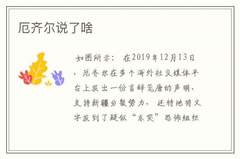 厄齐尔说了啥