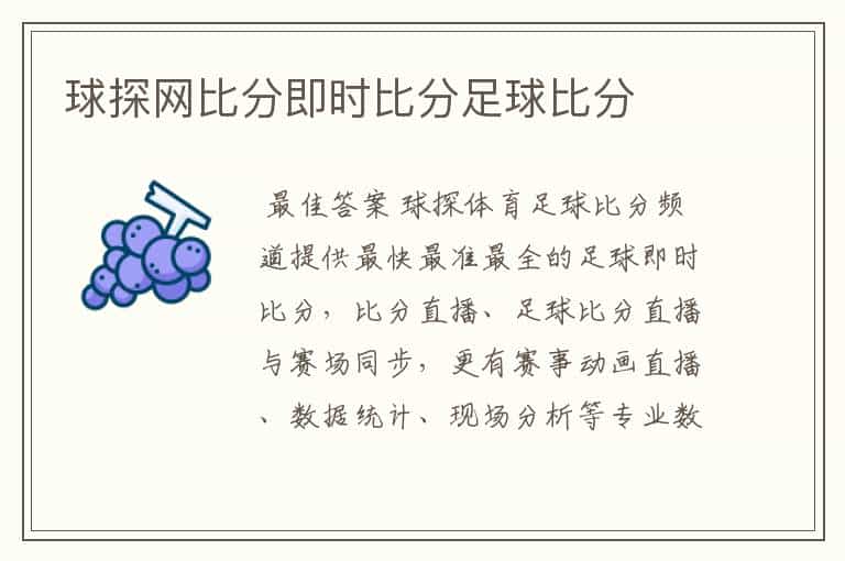 球探网比分即时比分足球比分