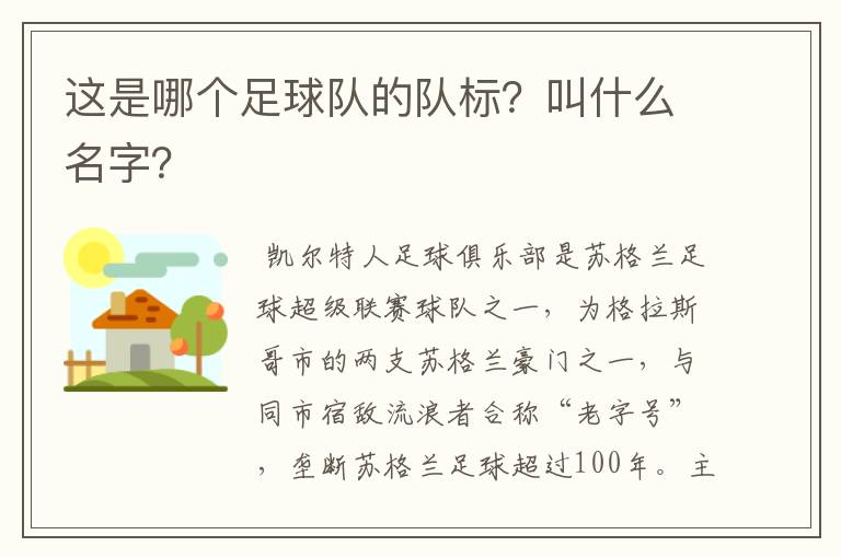 这是哪个足球队的队标?叫什么名字?