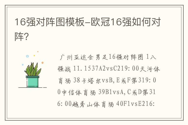 16强对阵图模板-欧冠16强如何对阵？