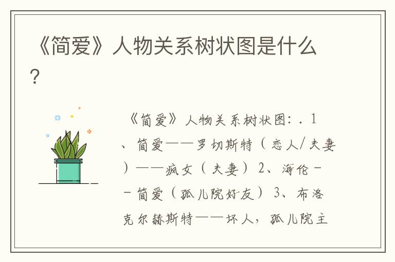 《简爱》人物关系树状图是什么？