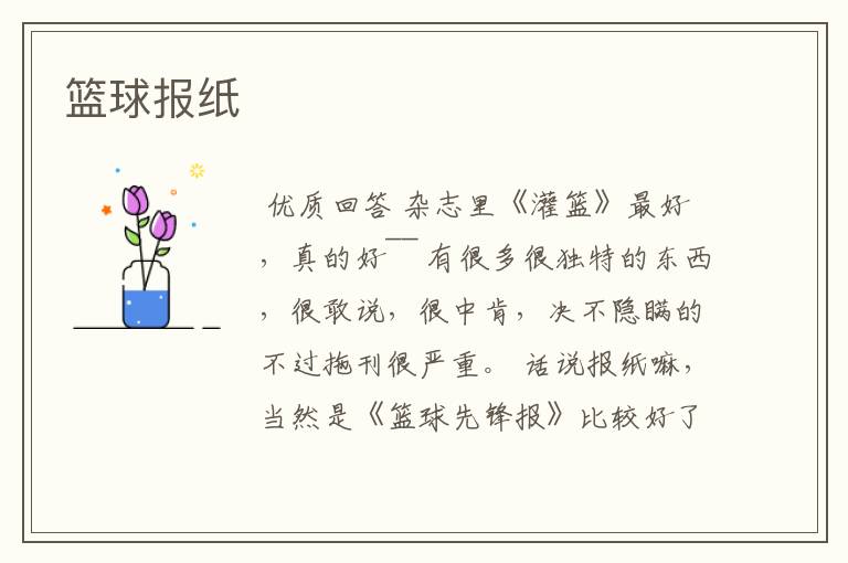 篮球报纸