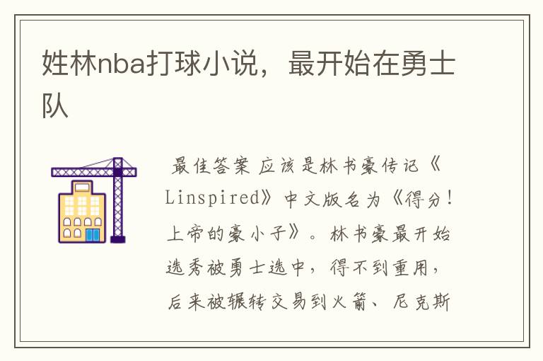 姓林nba打球小说,最开始在勇士队