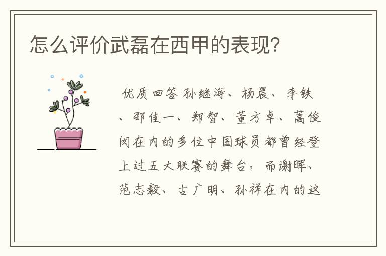 怎么评价武磊在西甲的表现?