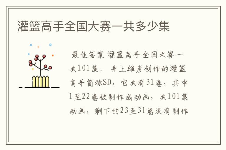 灌篮高手全国大赛一共多少集