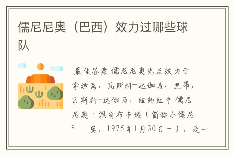 儒尼尼奥(巴西)效力过哪些球队