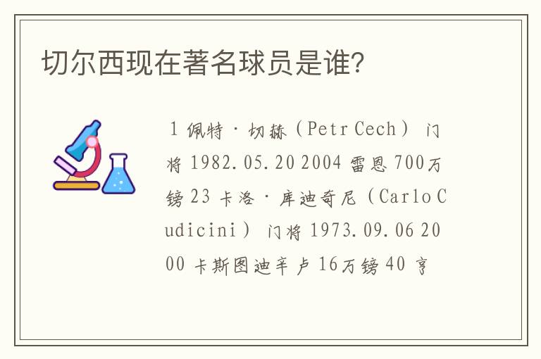 切尔西现在著名球员是谁?