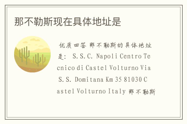那不勒斯现在具体地址是