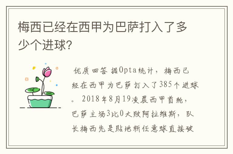 梅西已经在西甲为巴萨打入了多少个进球?