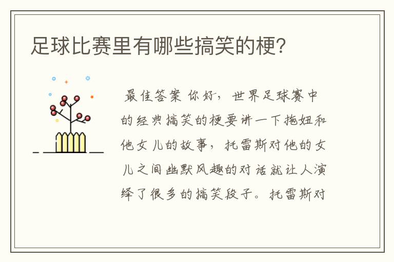 足球比赛里有哪些搞笑的梗？