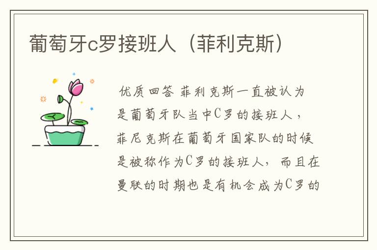 葡萄牙c罗接班人(菲利克斯)