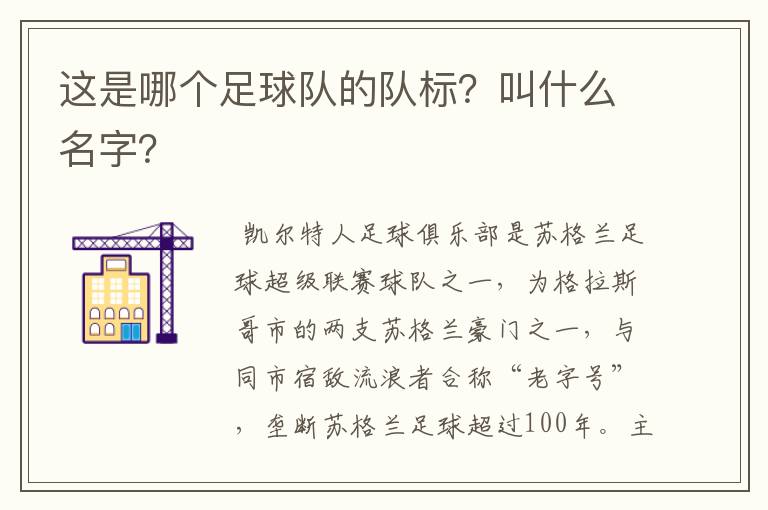 这是哪个足球队的队标?叫什么名字?
