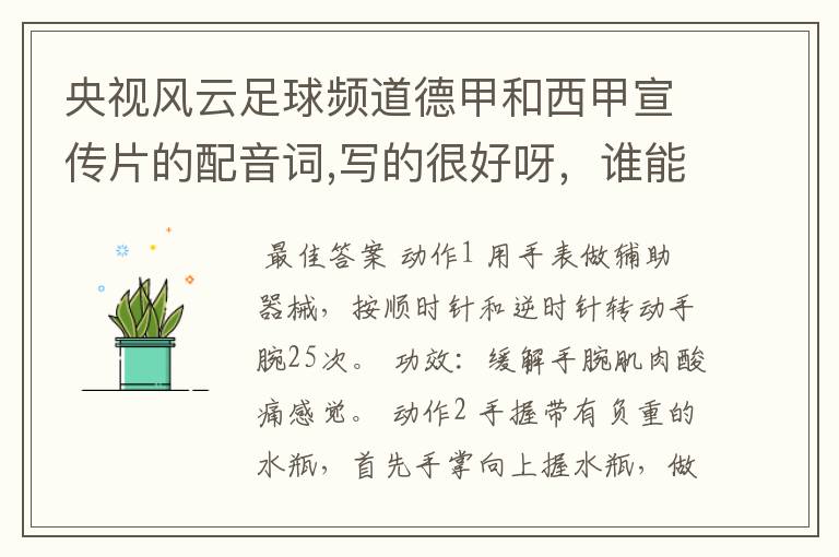 央视风云足球频道德甲和西甲宣传片的配音词,写的很好呀,谁能提供一下