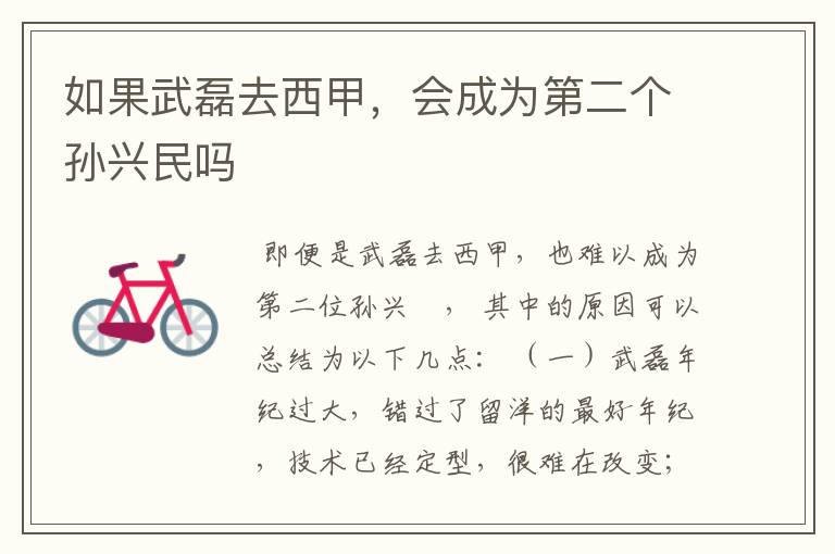 如果武磊去西甲,会成为第二个孙兴民吗