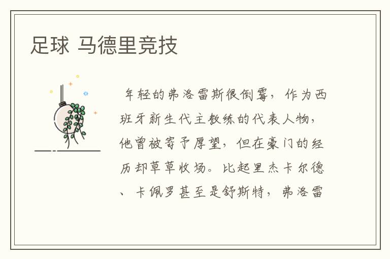足球 马德里竞技