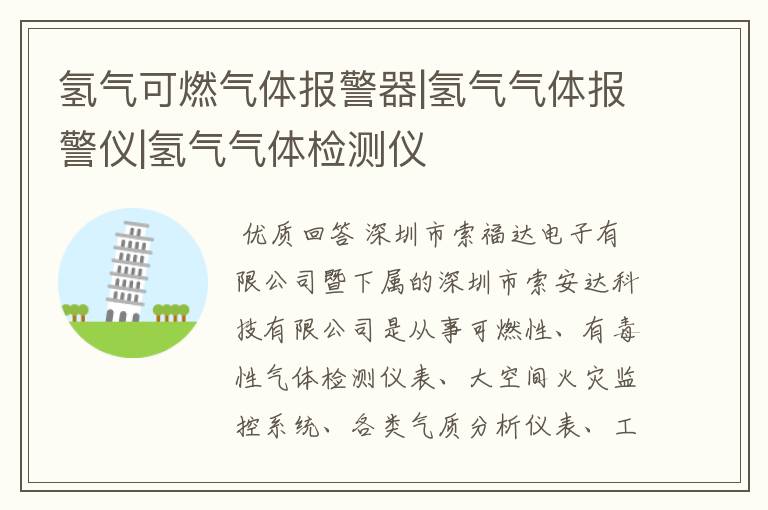 氢气可燃气体报警器|氢气气体报警仪|氢气气体检测仪