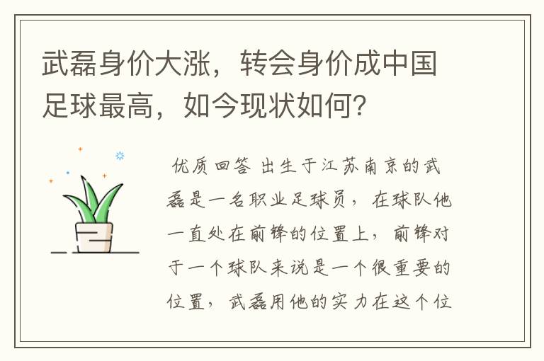 武磊身价大涨,转会身价成中国足球最高,如今现状如何?