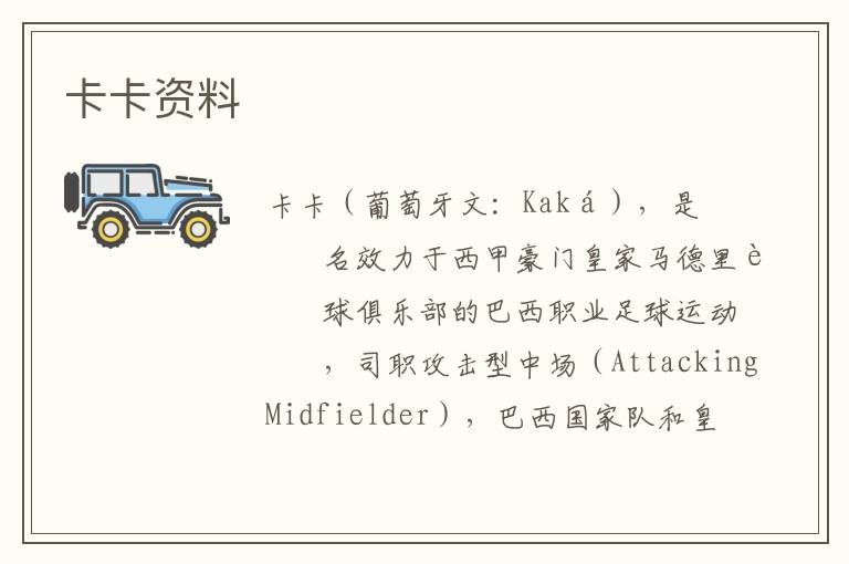 卡卡资料