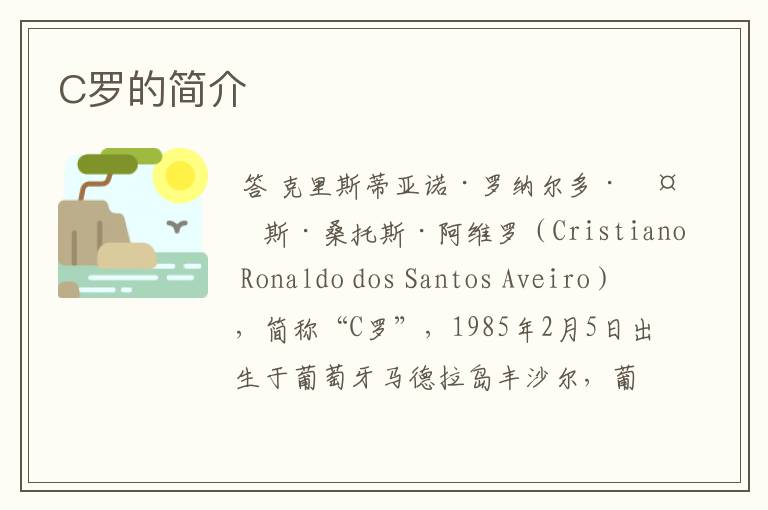 C罗的简介