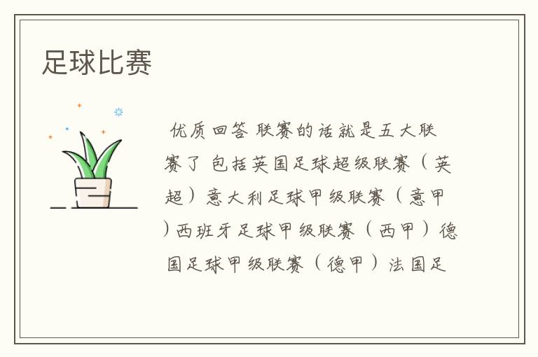 足球比赛