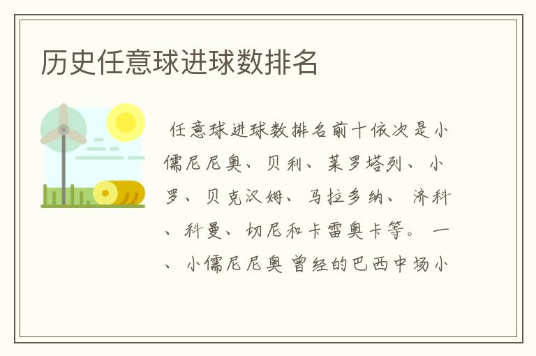 历史任意球进球数排名