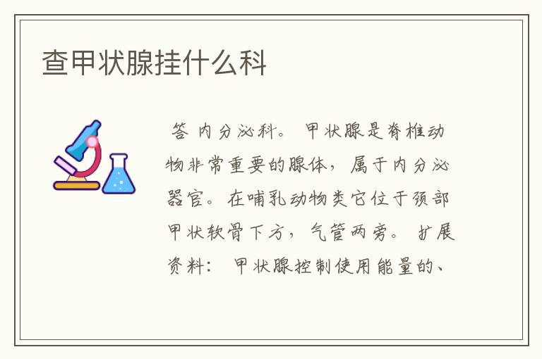 查甲状腺挂什么科