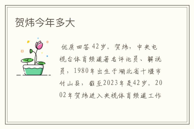 贺炜今年多大