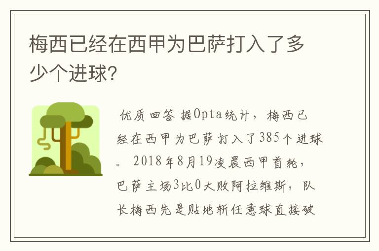 梅西已经在西甲为巴萨打入了多少个进球?