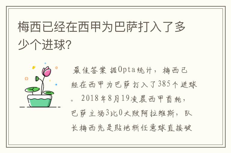 梅西已经在西甲为巴萨打入了多少个进球?