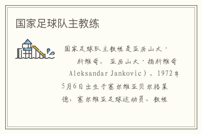 国家足球队主教练