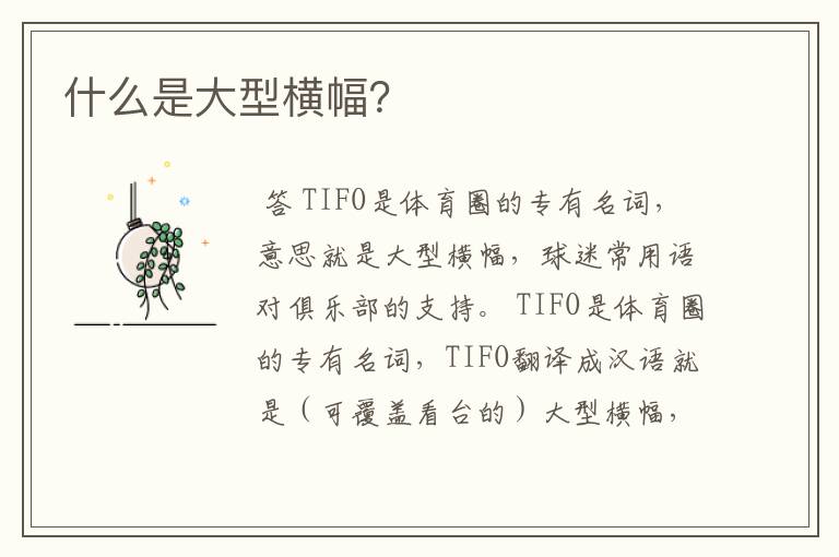 什么是大型横幅?