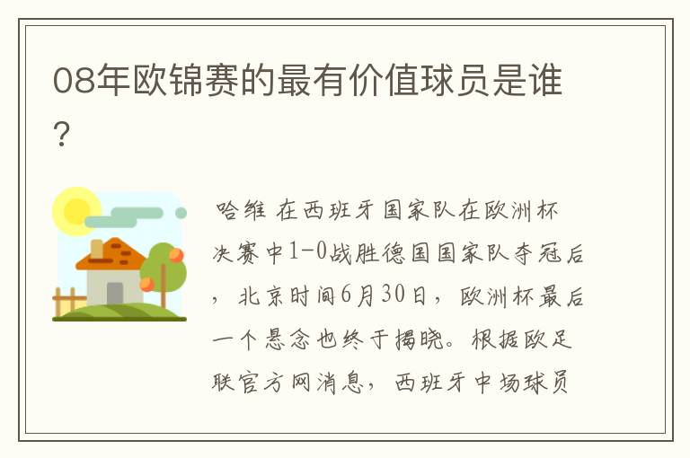 08年欧锦赛的最有价值球员是谁?