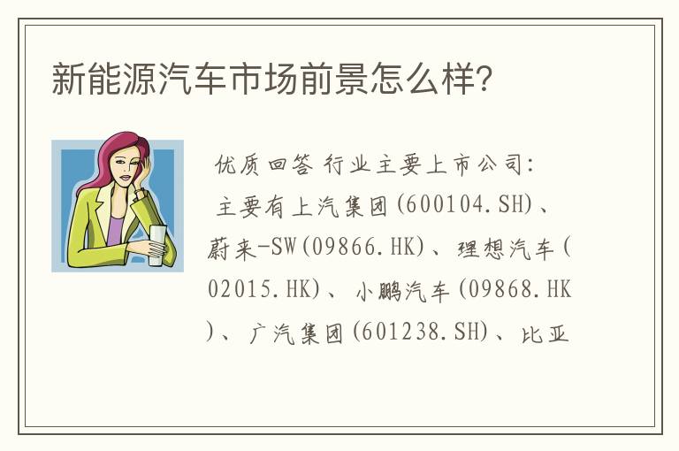 新能源汽车市场前景怎么样?