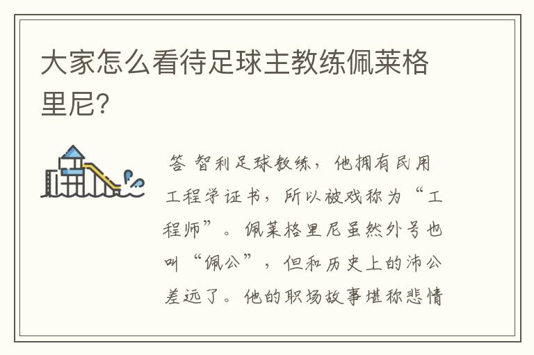 大家怎么看待足球主教练佩莱格里尼?