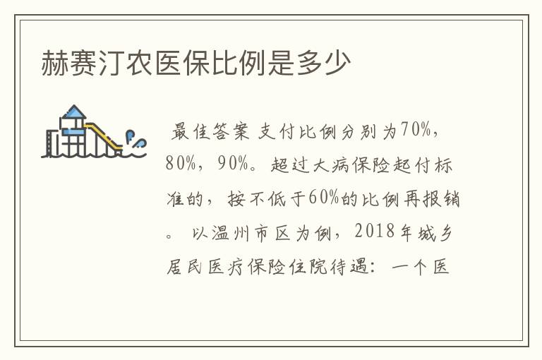 赫赛汀农医保比例是多少