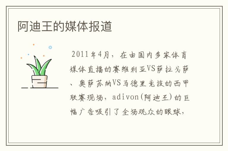 阿迪王的媒体报道